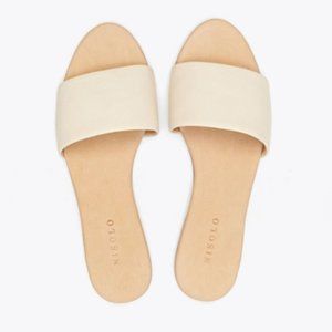 Nisolo Isla Slide Sandal Bone (Size 9)